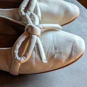 Flattered | Polly Leather Cream Flats 8